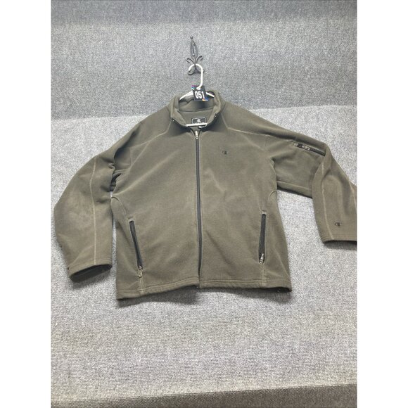 Champion Fleece Jacket Men’s Size XL Green Long Sleeve Full Zip - Picture 1 of 13